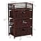 Household Essentials Woven 3 Drawer Chest with Cutout Handles